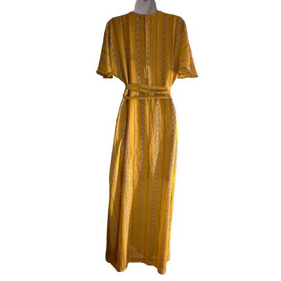 Wishlist Mustard Kimono Maxi Dress - Size L - Picture 5 of 9